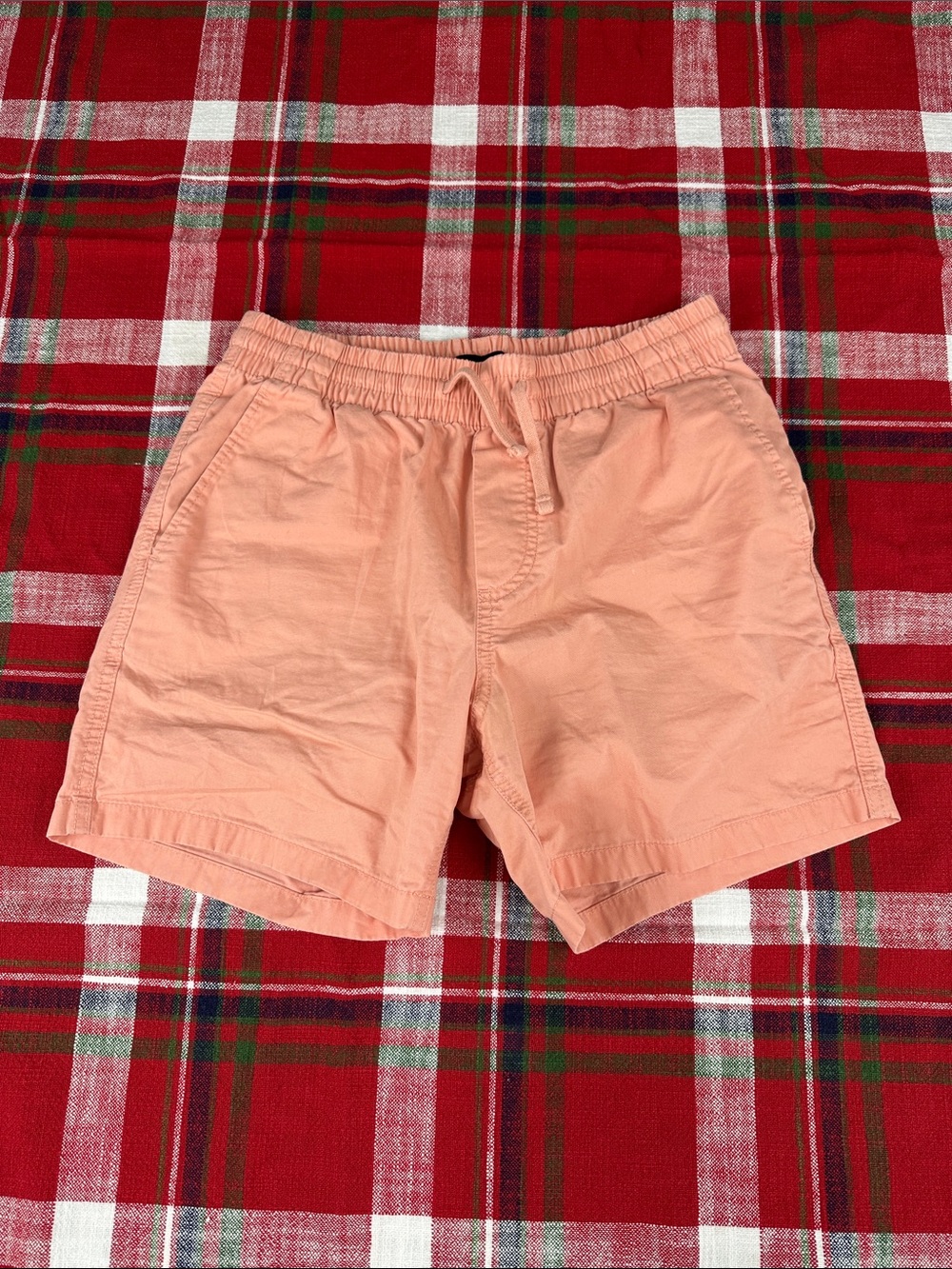 H&M Peach Elastic Waist Drawstring Athletic Shorts